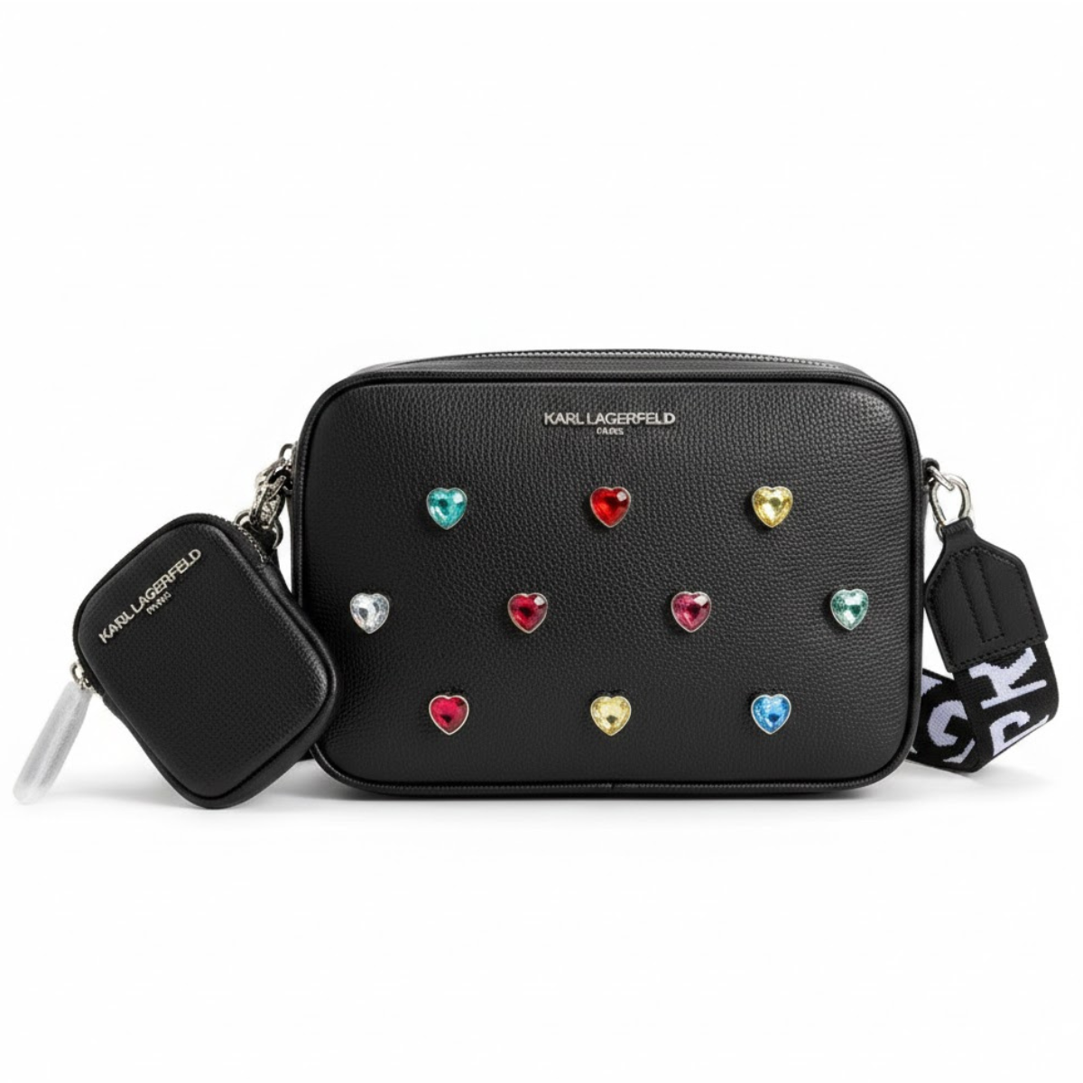 Karl Lagerfeld Paris Maybelle Camera Crossbody Bag Women - BLK - Black