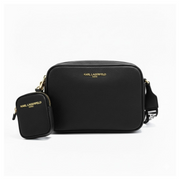 Karl Lagerfeld Paris Maybelle Camera Crossbody Bag Women - BLKGLD - Black-Gold