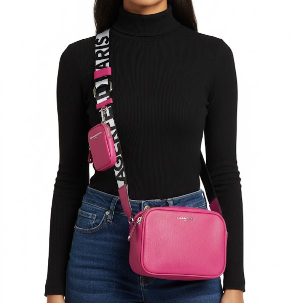 Karl Lagerfeld Paris Maybelle Camera Crossbody Bag Women - PNK - Pink