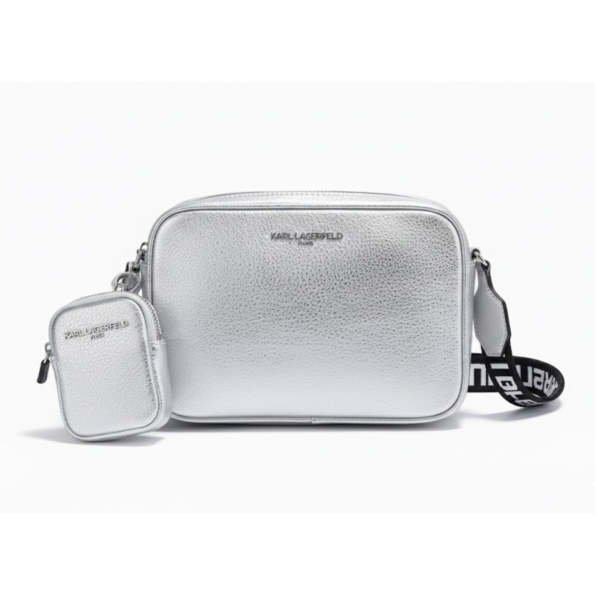 Karl Lagerfeld Paris Maybelle Camera Crossbody Bag Women - SLV - Silver