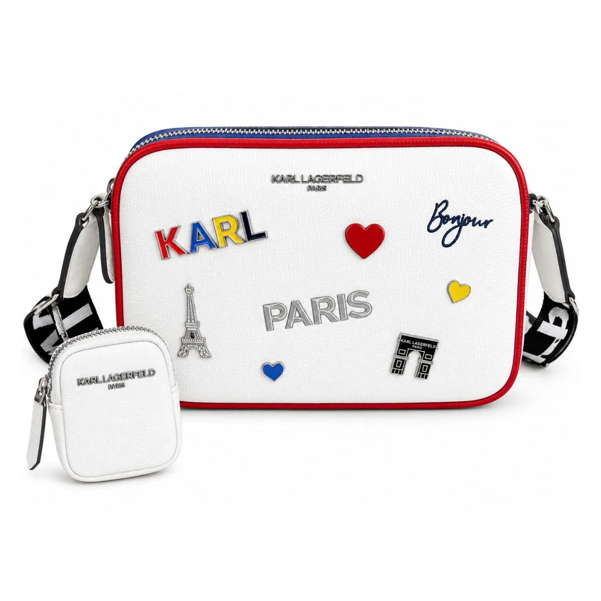 Karl Lagerfeld Paris Maybelle Camera Crossbody Bag Women - WHT - White