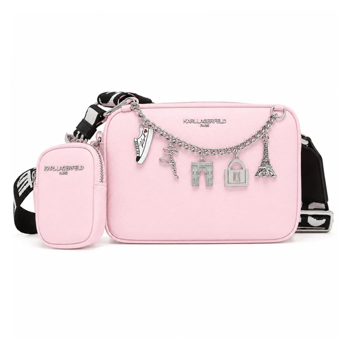 Karl Lagerfeld Paris Maybelle Logo Camera Crossbody Bag Women - PNK - Pink