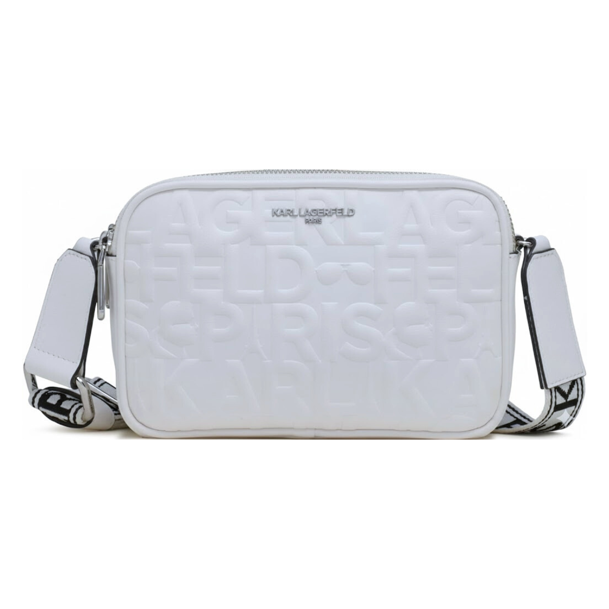 Karl Lagerfeld Paris Maybelle Logo Camera Crossbody Bag Women - WHT - White