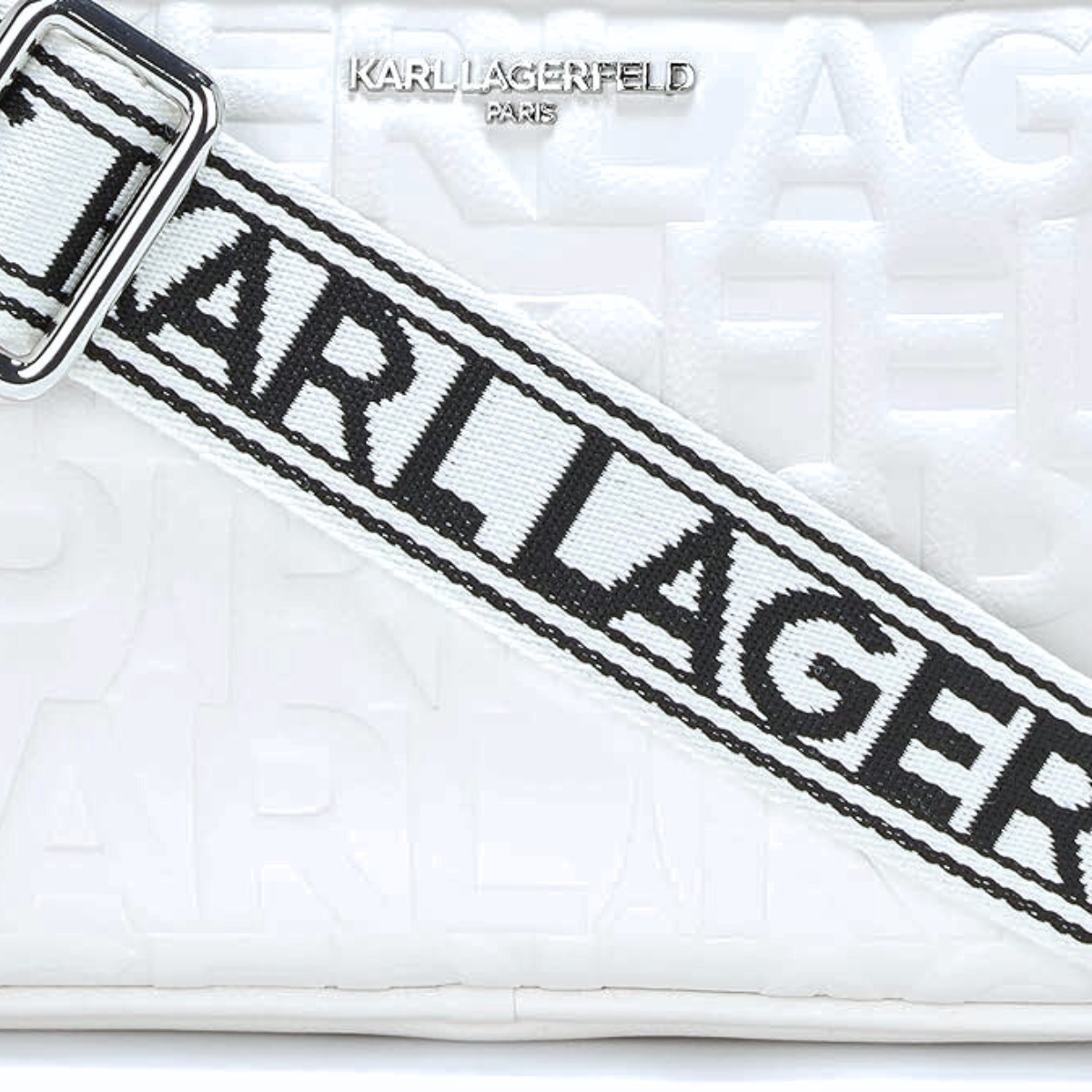 Karl Lagerfeld Paris Maybelle Logo Camera Crossbody Bag Women - WHT - White
