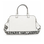 Karl Lagerfeld Paris MAYBELLE MEDIUM SATCHEL HANDBAG Women - WHT - White