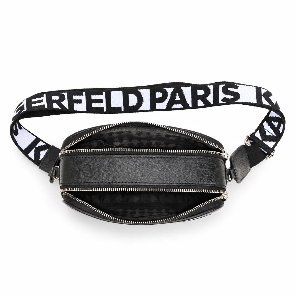 Karl Lagerfeld Paris Maybelle Rhinestone Duo Camera Crossbody Bag - BLK - Black