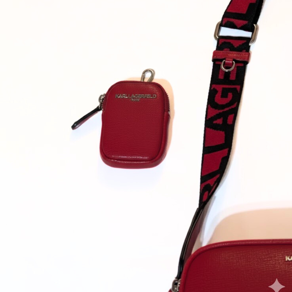 Karl Lagerfeld Paris Maybelle Satche Crossbody - RED - Red