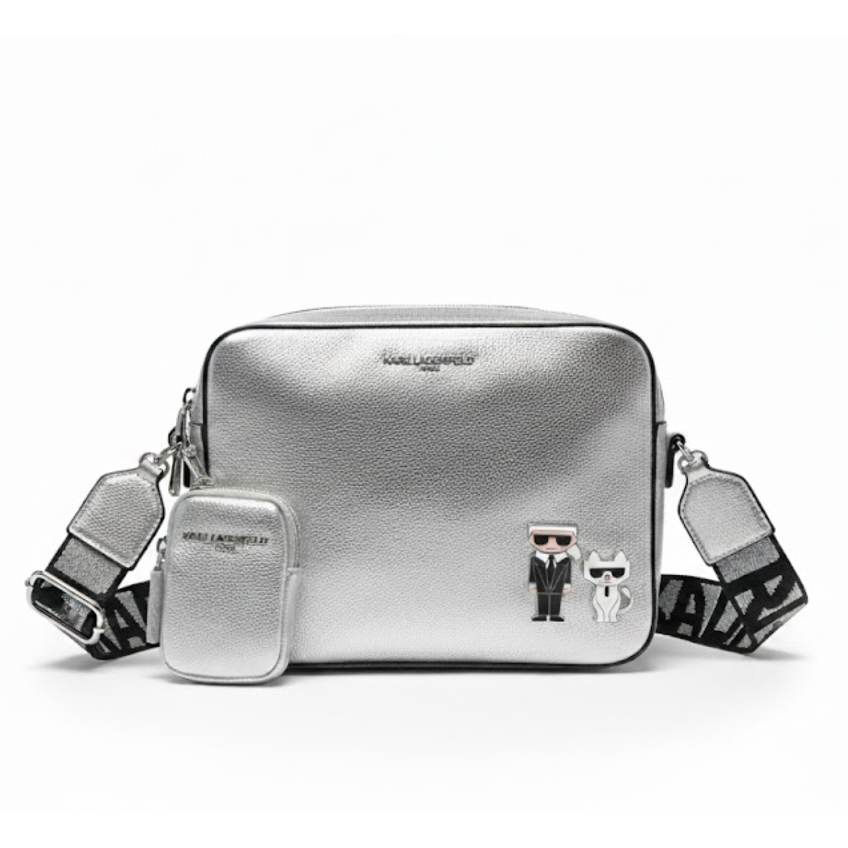 Karl Lagerfeld Paris Maybelle Satche Crossbody - SLV - Silver