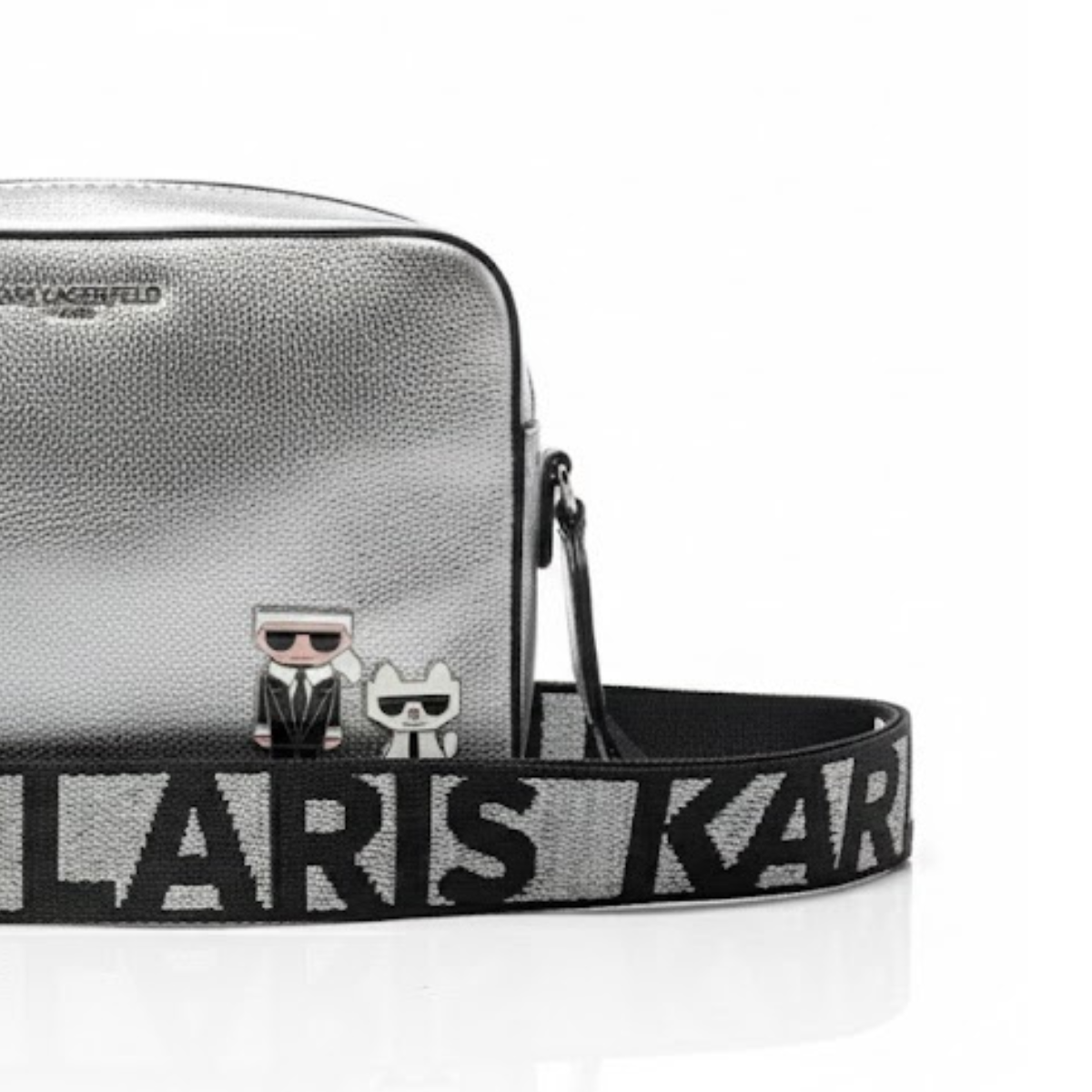 Karl Lagerfeld Paris Maybelle Satche Crossbody - SLV - Silver