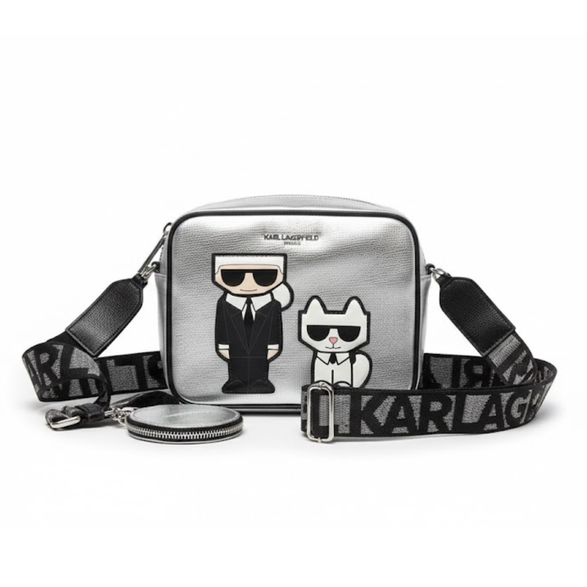 Karl Lagerfeld Paris Maybelle Satche Crossbody - SLV - Silver