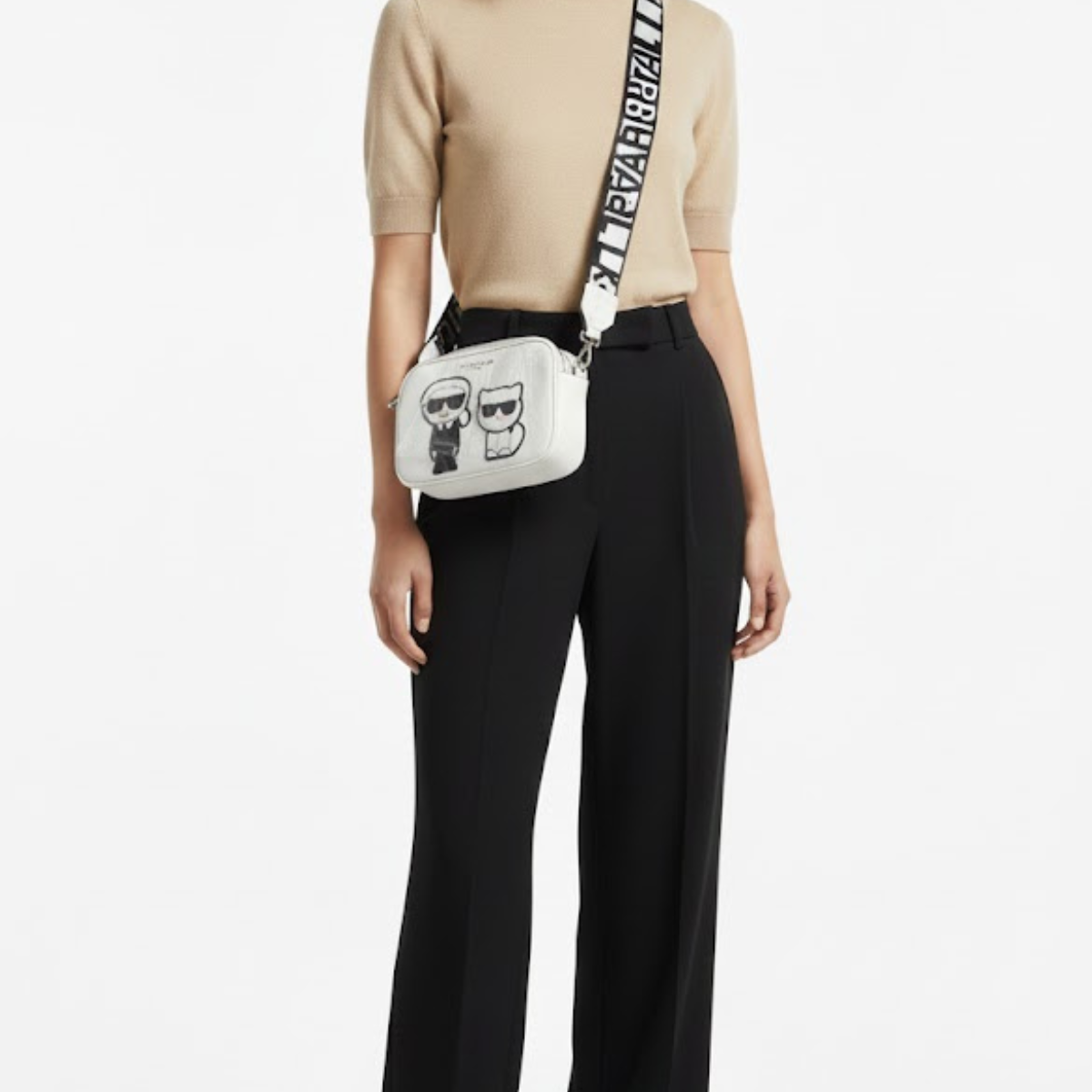 Karl Lagerfeld Paris Maybelle Satche Crossbody - WHT - White