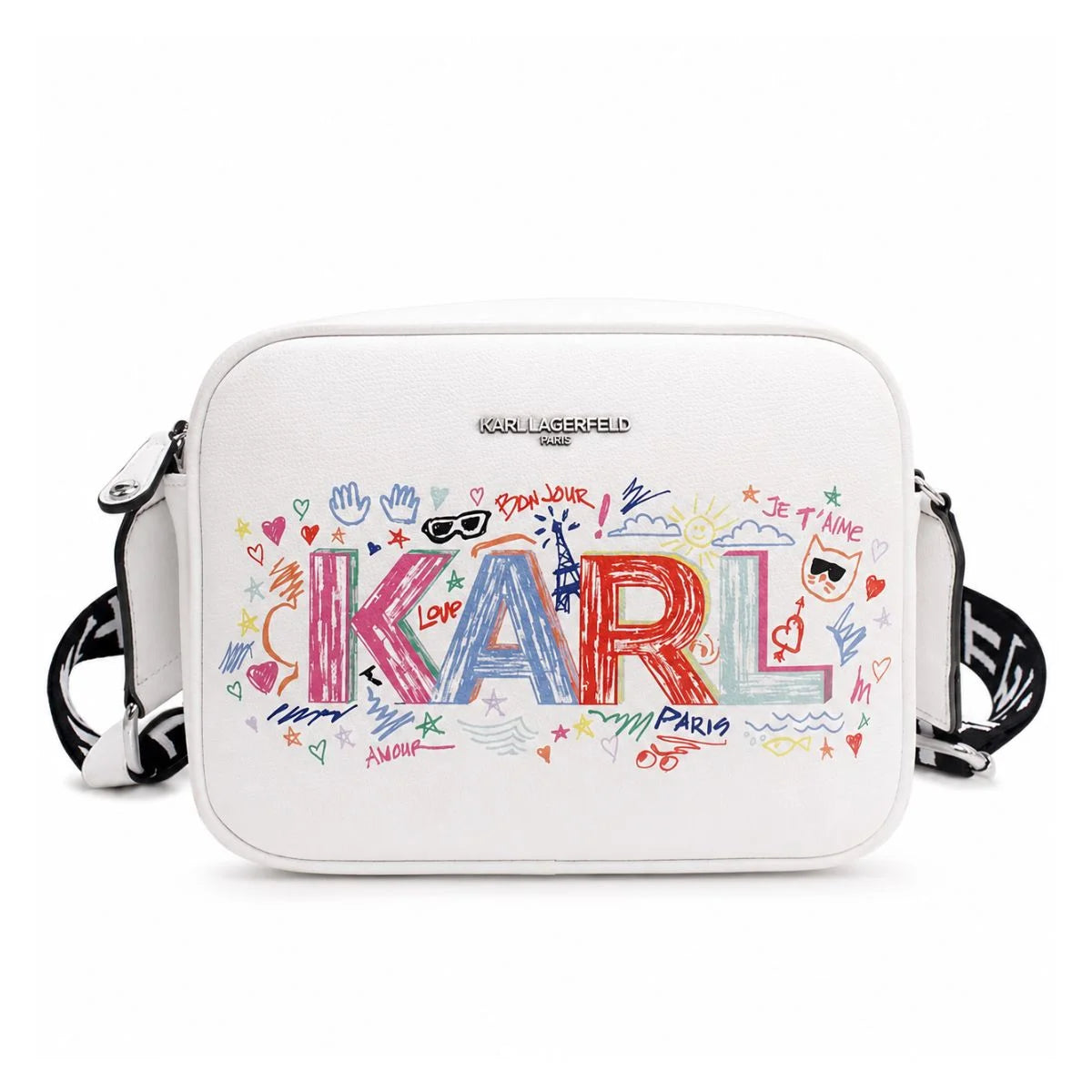 Karl Lagerfeld Paris Maybelle Satchel Crossbody - WHT - White
