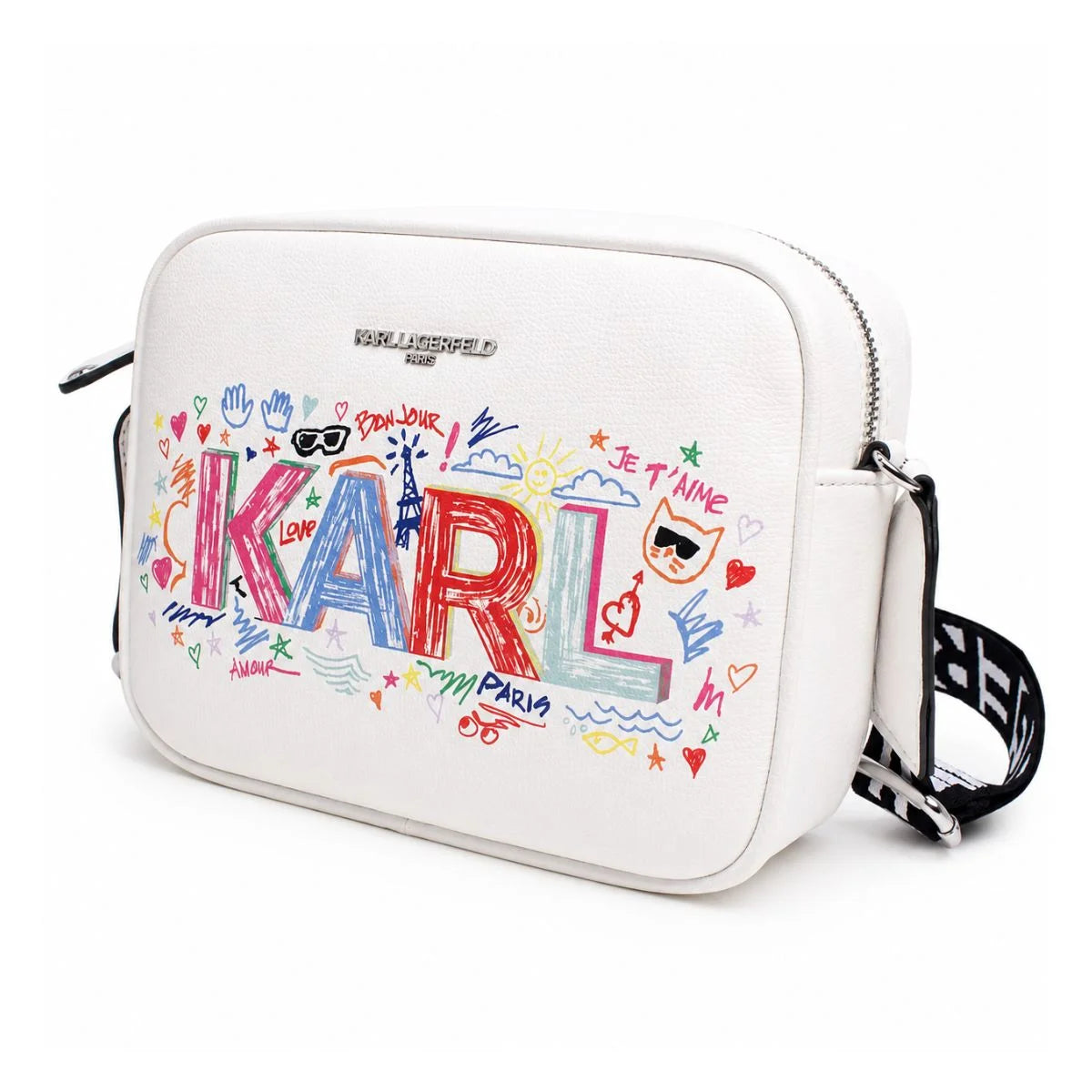 Karl Lagerfeld Paris Maybelle Satchel Crossbody - WHT - White