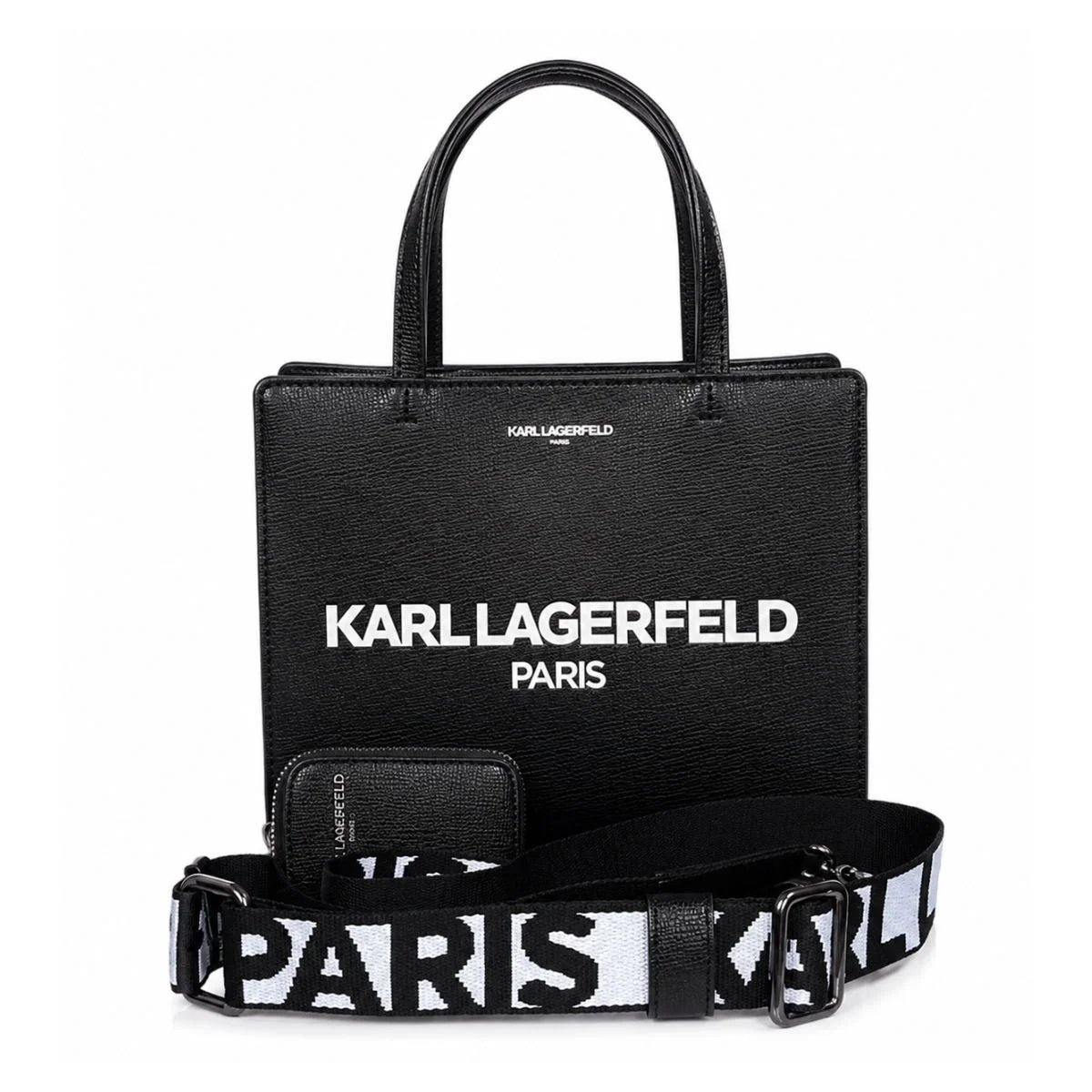 Karl Lagerfeld Paris Maybelle Satchel Handbag - BLK - Black