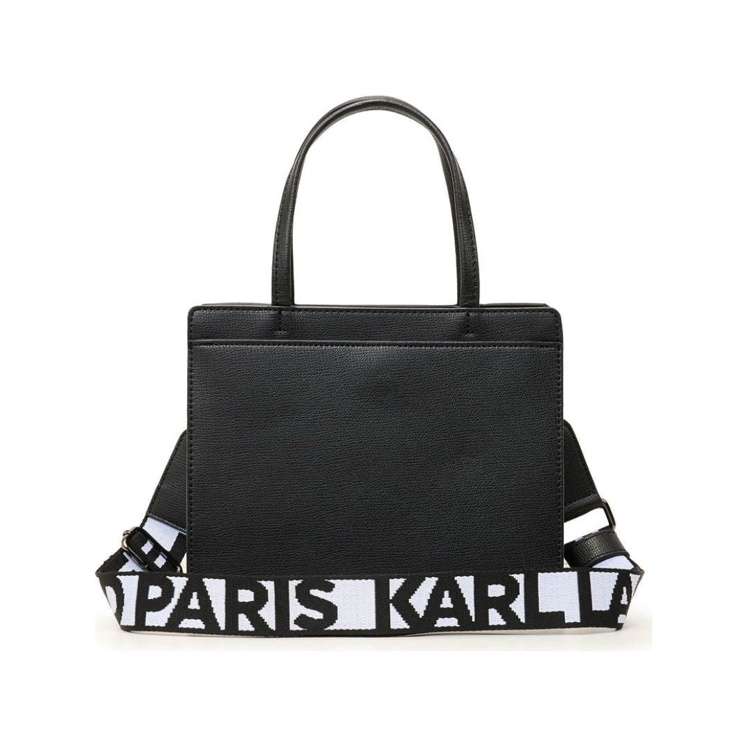 Karl Lagerfeld Paris Maybelle Satchel Handbag - BLK - Black