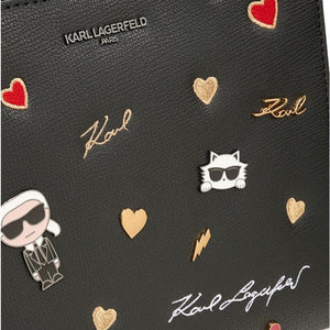 Karl Lagerfeld Paris Maybelle Satchel Handbag - BLK - Black