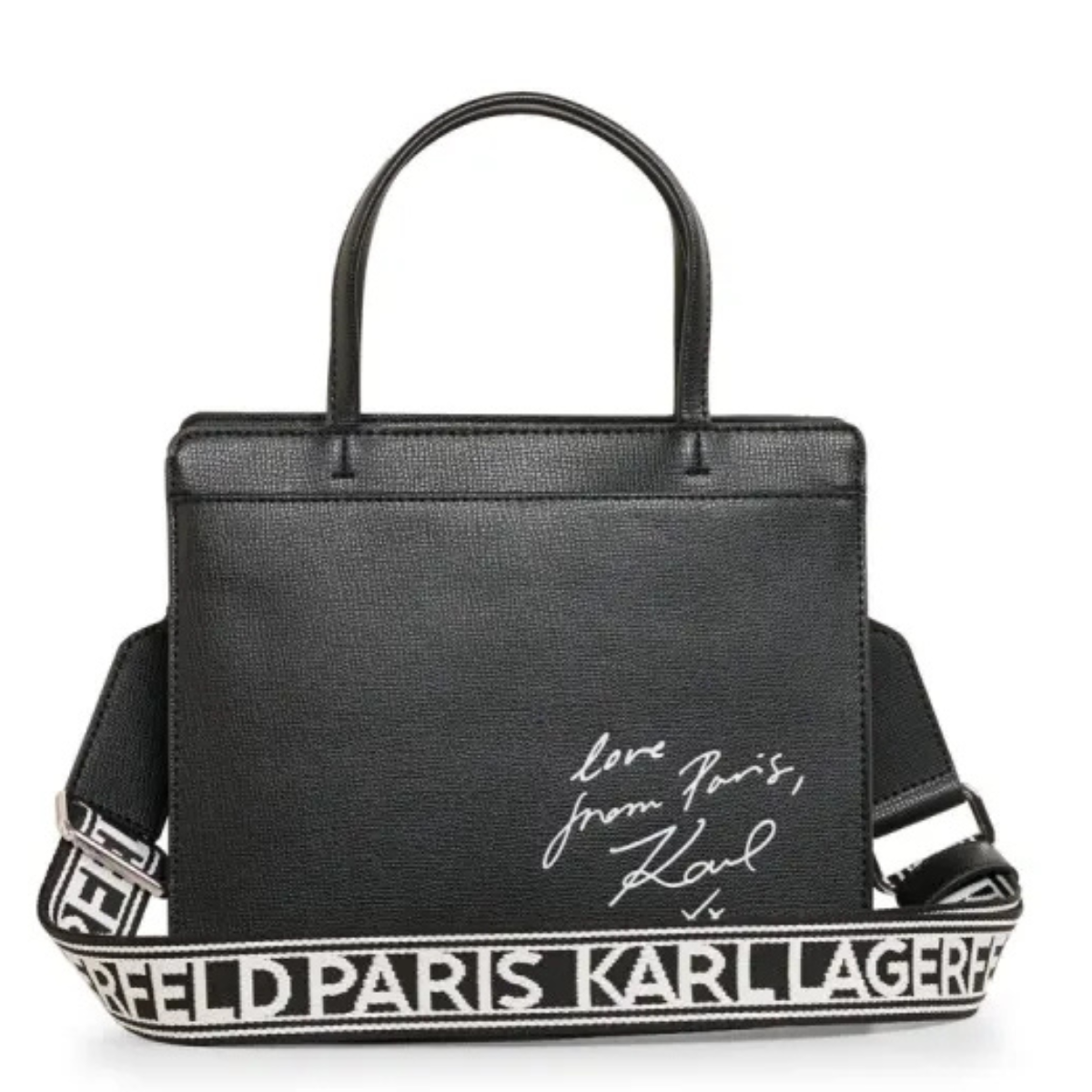 Karl Lagerfeld Paris Maybelle Satchel Handbag - BLK - Black