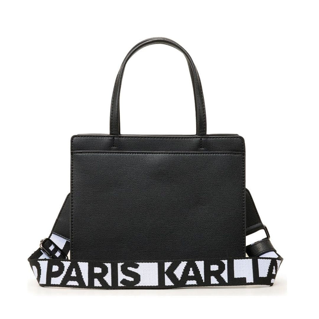 Karl Lagerfeld Paris Maybelle Satchel Handbag - BLK - Black