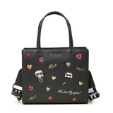 Karl Lagerfeld Paris Maybelle Satchel Handbag - BLK - Black