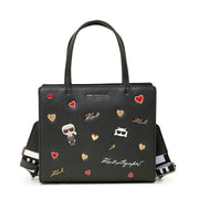 Karl Lagerfeld Paris Maybelle Satchel Handbag - BLK - Black