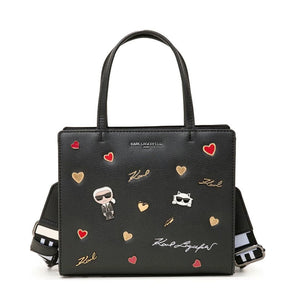 Karl Lagerfeld Paris Maybelle Satchel Handbag - BLK - Black