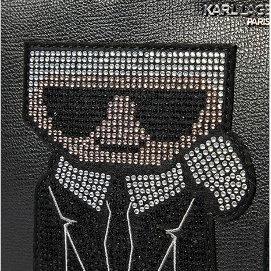 Karl Lagerfeld Paris Maybelle Satchel Handbag - BLKSLV - Black