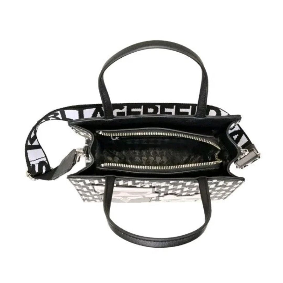 Karl Lagerfeld Paris Maybelle Satchel Handbag - BLKWHT - Black/ White