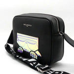 Karl Lagerfeld Paris Maybelle Satchel Handbag Crossbody - BLK - Black