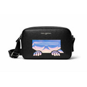Karl Lagerfeld Paris Maybelle Satchel Handbag Crossbody - BLK - Black