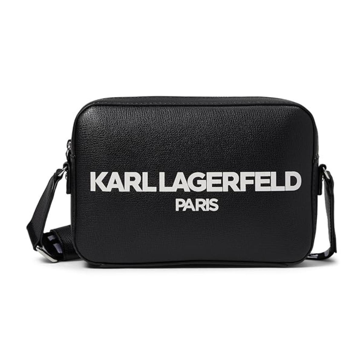 Karl Lagerfeld Paris Maybelle Satchel Handbag Crossbody - BLK - Black