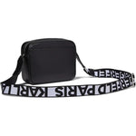 Karl Lagerfeld Paris Maybelle Satchel Handbag Crossbody - BLK - Black