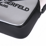 Karl Lagerfeld Paris Maybelle Satchel Handbag Crossbody - BLKSLV - Black-Silver