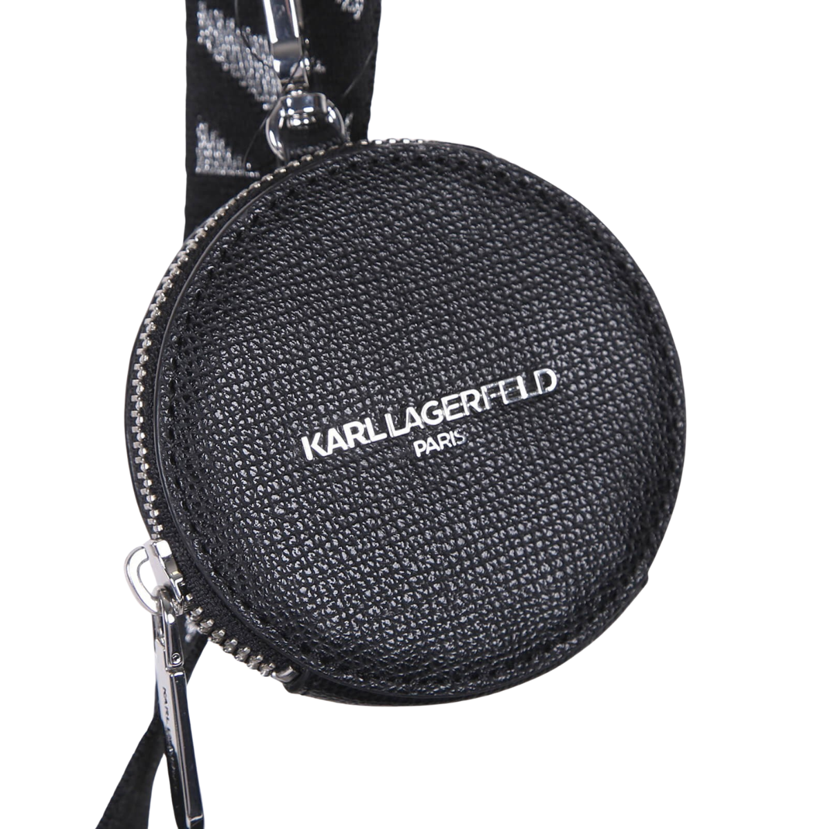 Karl Lagerfeld Paris Maybelle Satchel Handbag Crossbody - BLKSLV - Black-Silver