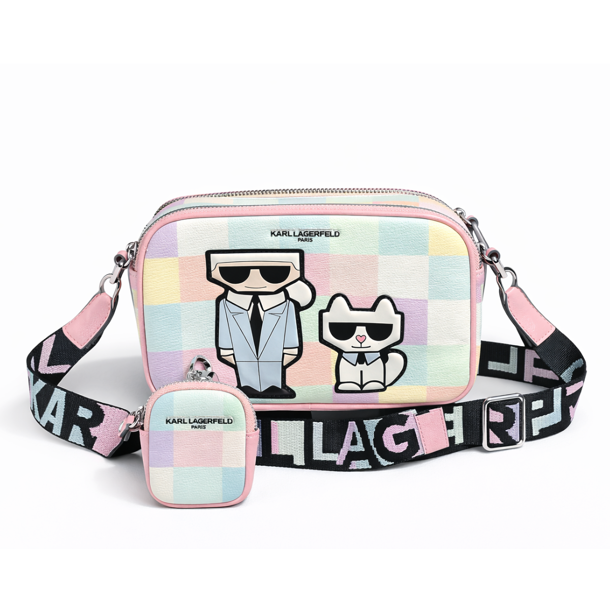 Karl Lagerfeld Paris Maybelle Satchel Handbag Crossbody - MLT - Multi