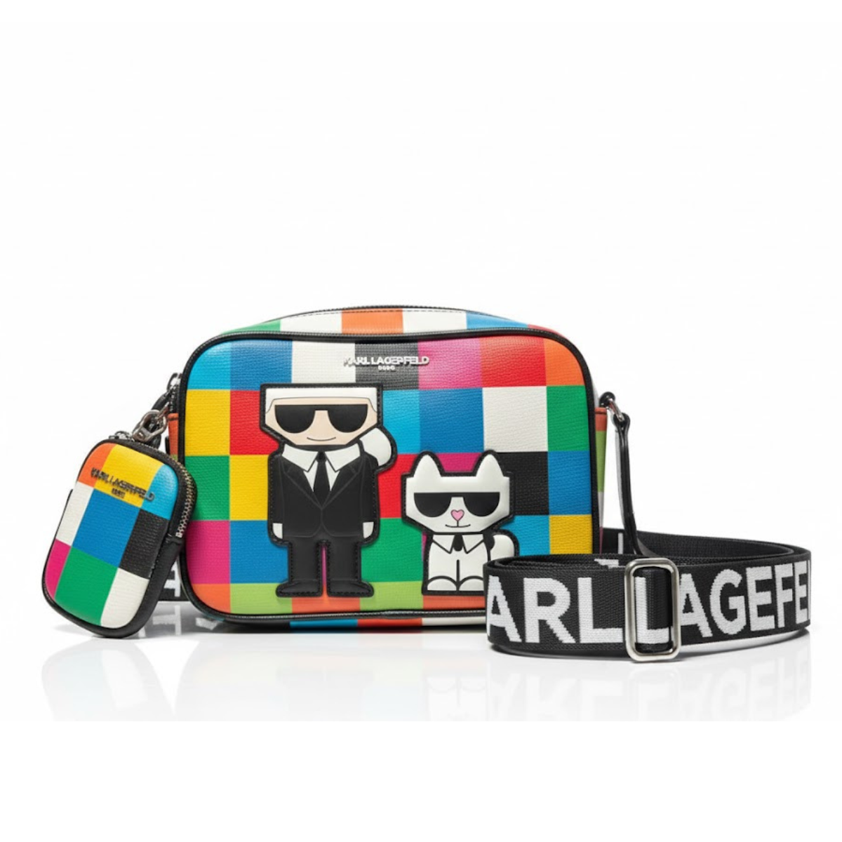 Karl Lagerfeld Paris Maybelle Satchel Handbag Crossbody - MLT - Multi C1