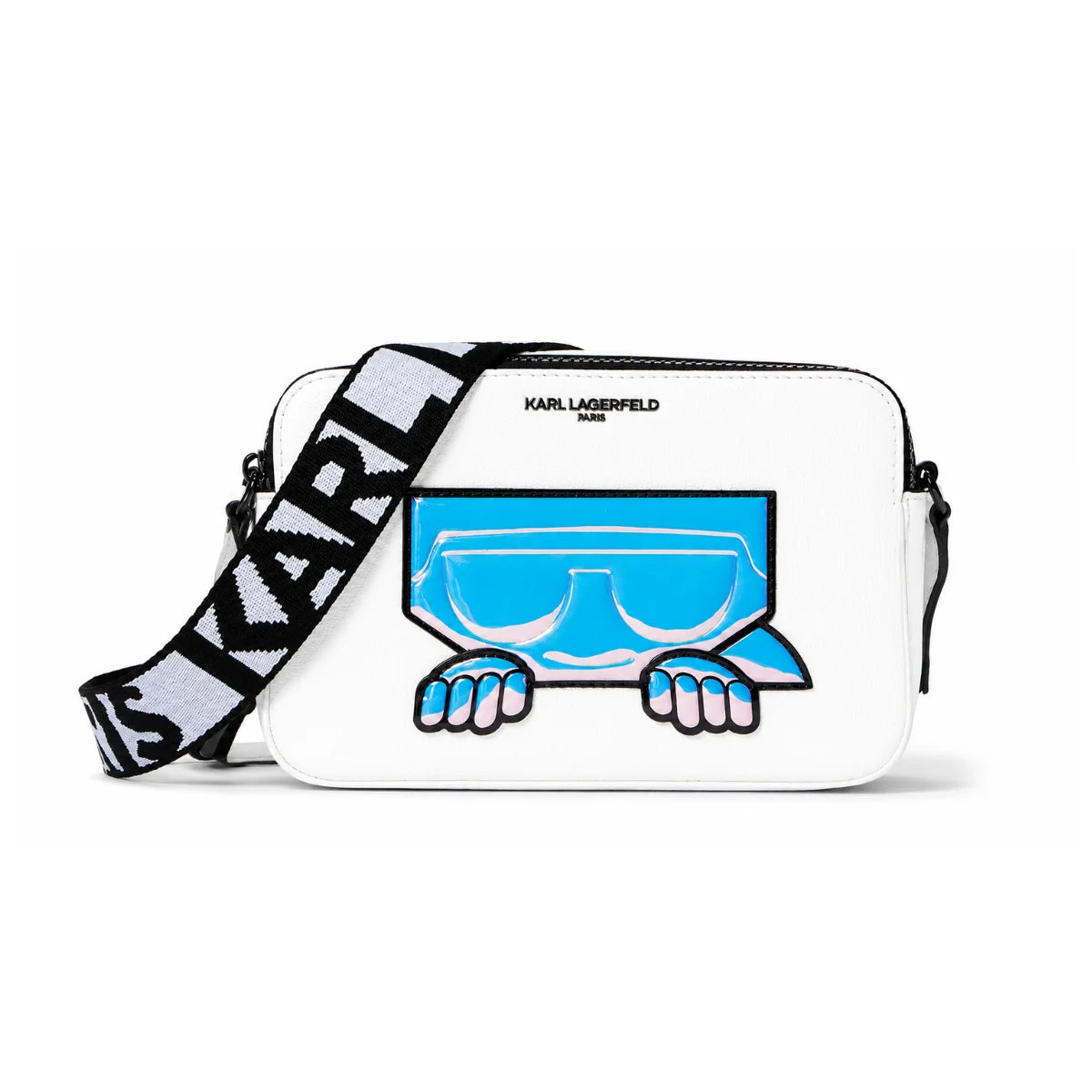 Karl Lagerfeld Paris Maybelle Satchel Handbag Crossbody - WHT - White