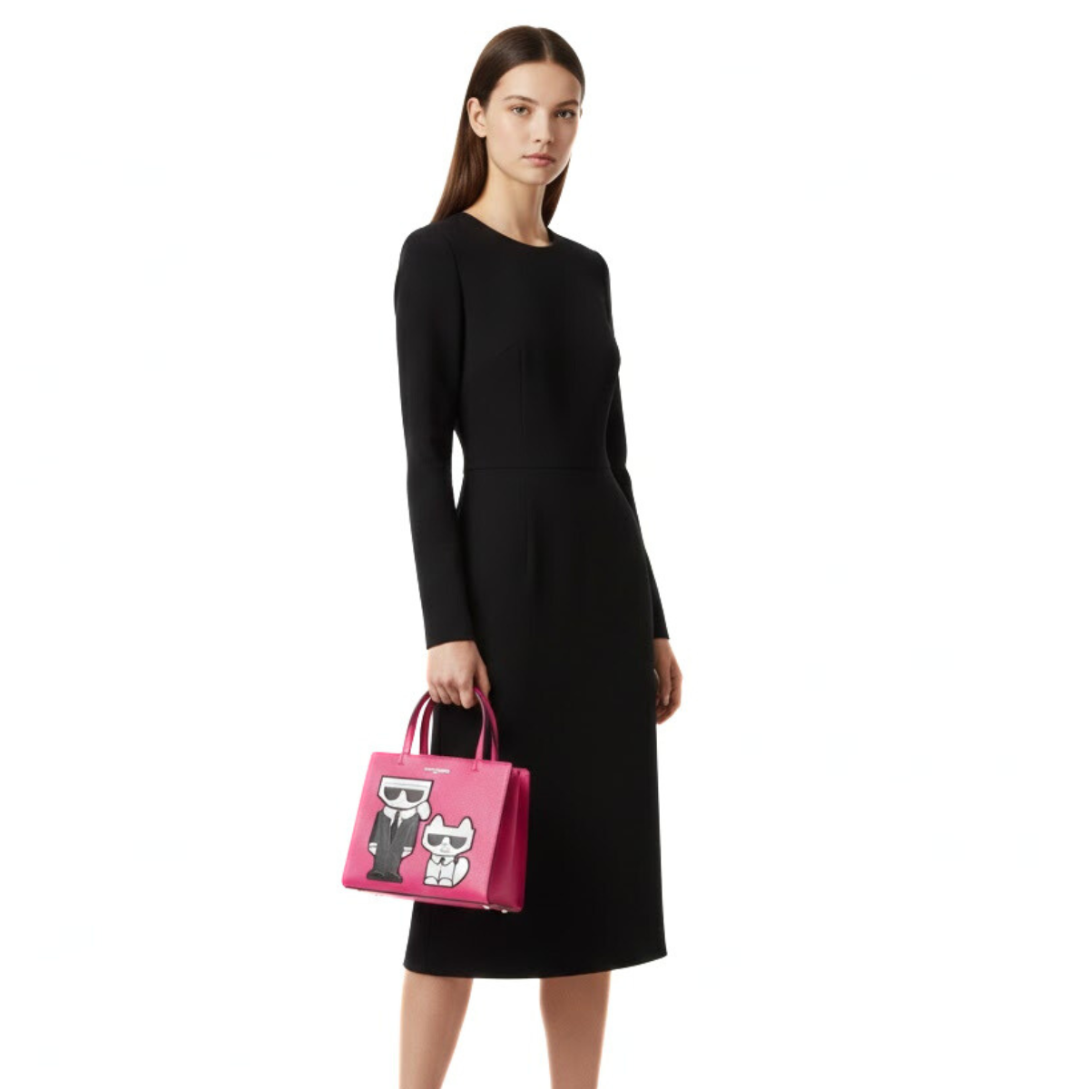 Karl Lagerfeld Paris Maybelle Satchel Handbag - PNK - Pink