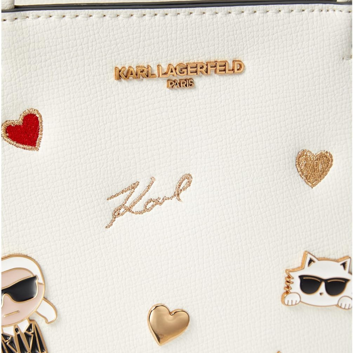 Karl Lagerfeld Paris Maybelle Satchel Handbag - WHT - White