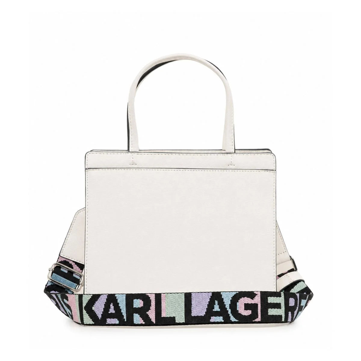 Karl Lagerfeld Paris Maybelle Satchel Handbag - WHT - White