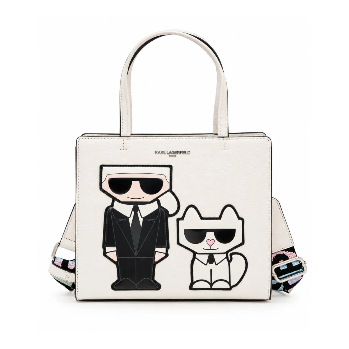 Karl Lagerfeld Paris Maybelle Satchel Handbag - WHT - White