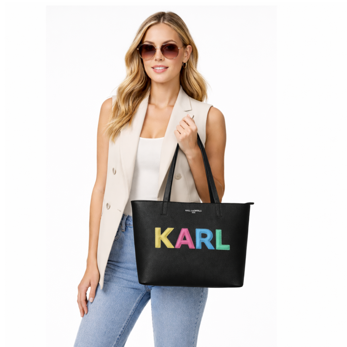 Karl Lagerfeld Paris MAYBELLE SATCHEL HANDBAG Women - BLK - Black