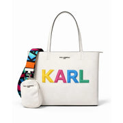 Karl Lagerfeld Paris MAYBELLE SATCHEL HANDBAG Women WHT-KB26 - White