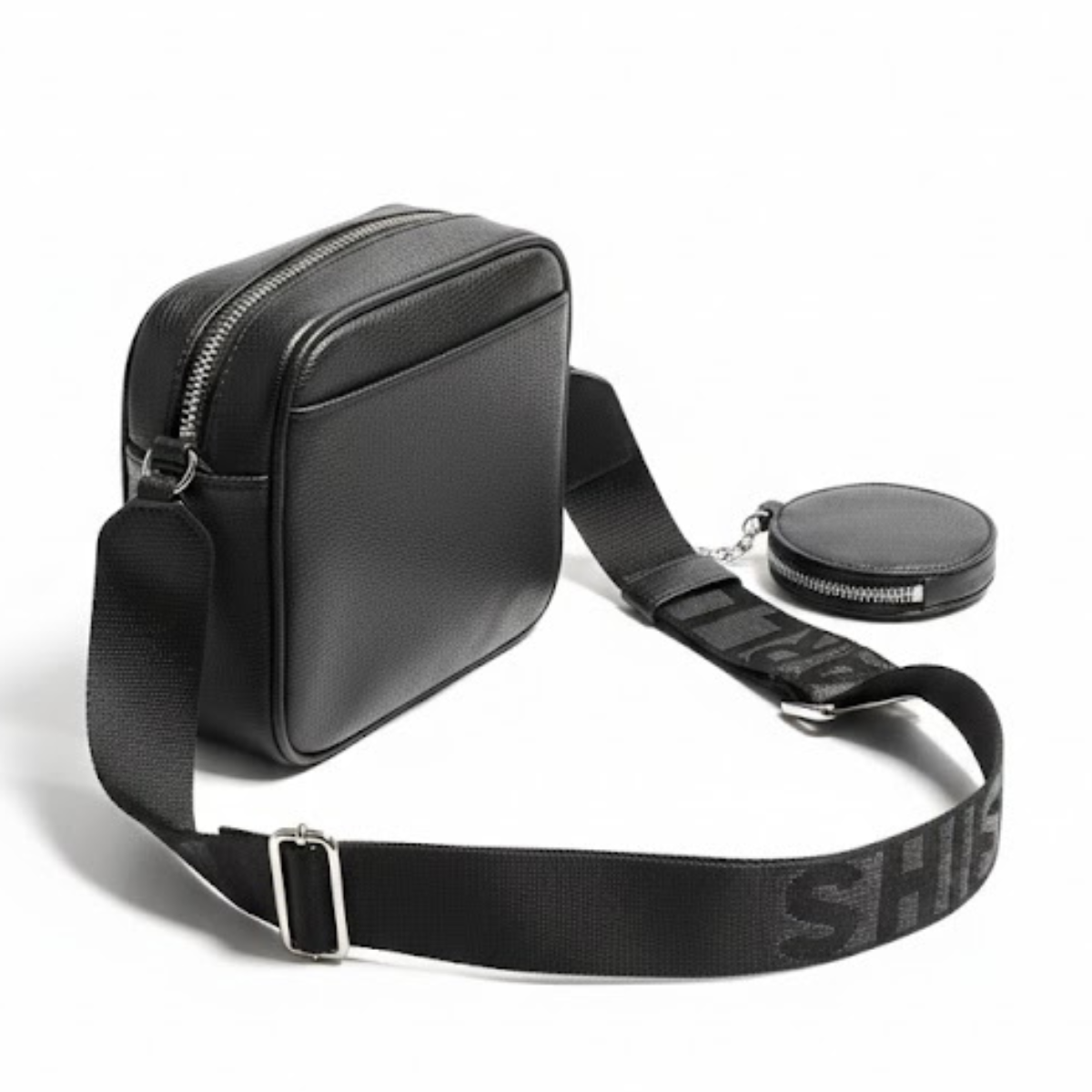 Karl Lagerfeld Paris MAYBELLE SATCHEL PURSE Crossbody - BLK - Black