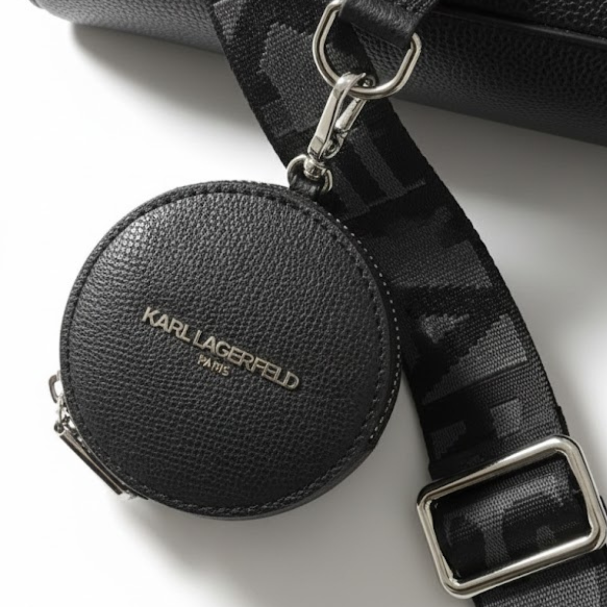 Karl Lagerfeld Paris MAYBELLE SATCHEL PURSE Crossbody - BLK - Black