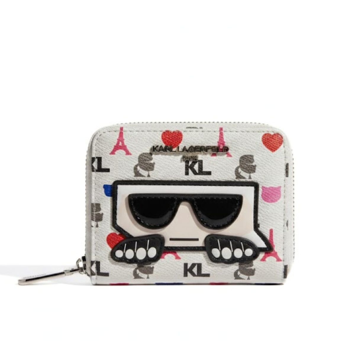 Karl Lagerfeld Paris MAYBELLE SLG Card Holder Small Zip Around Wallet Women