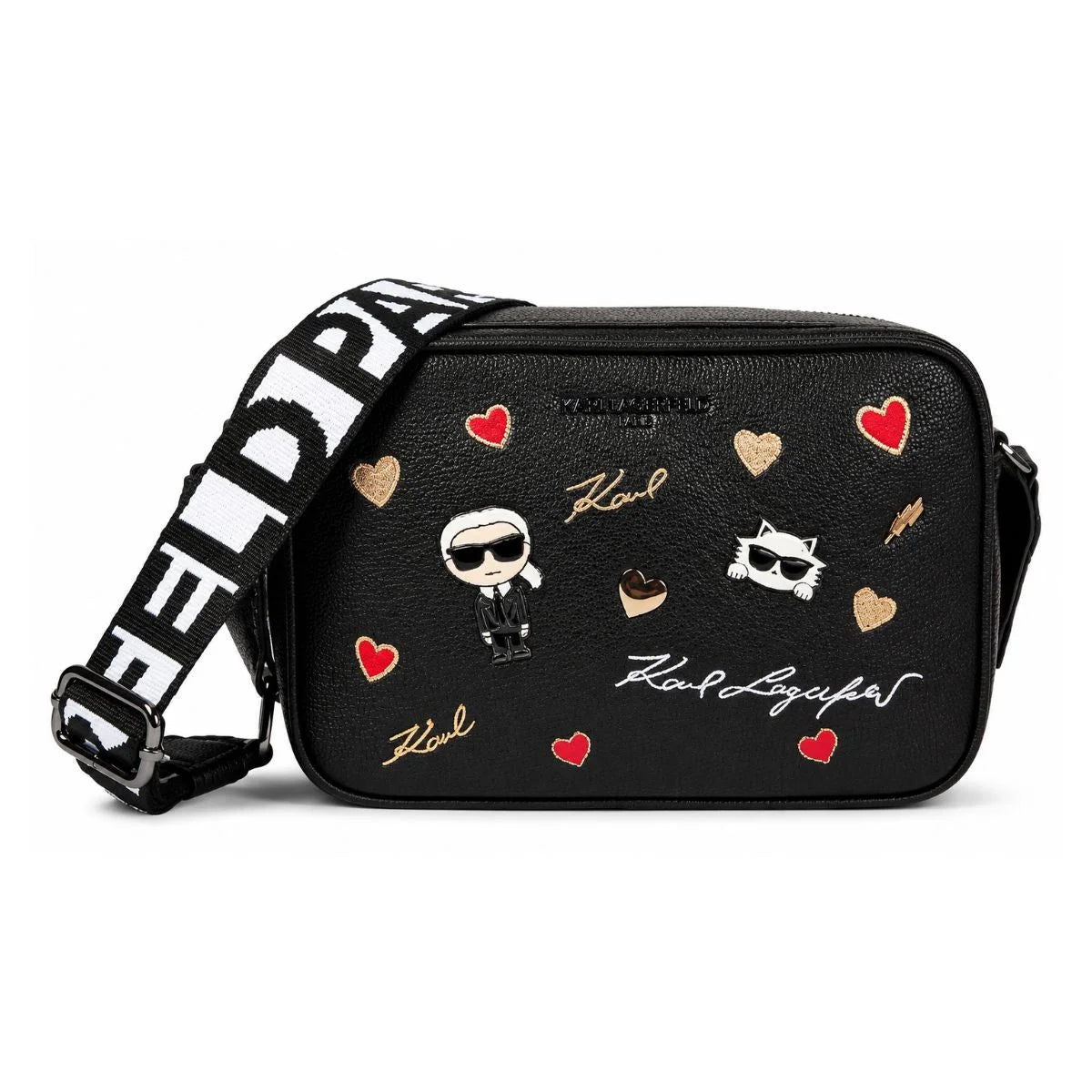 Karl Lagerfeld Paris Maybelle2 Camera Crossbody Bag Women - BLK - Black