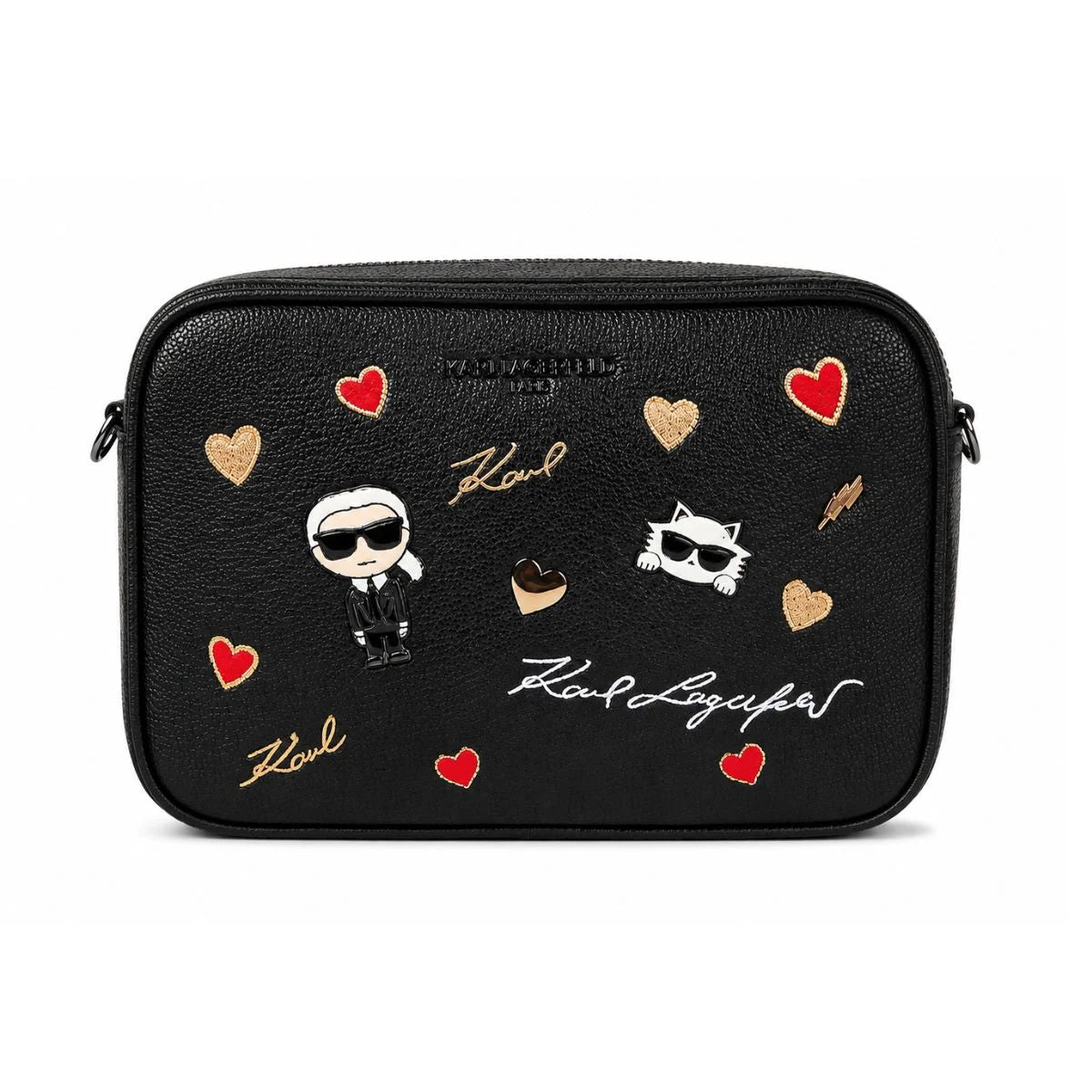 Karl Lagerfeld Paris Maybelle2 Camera Crossbody Bag Women - BLK - Black
