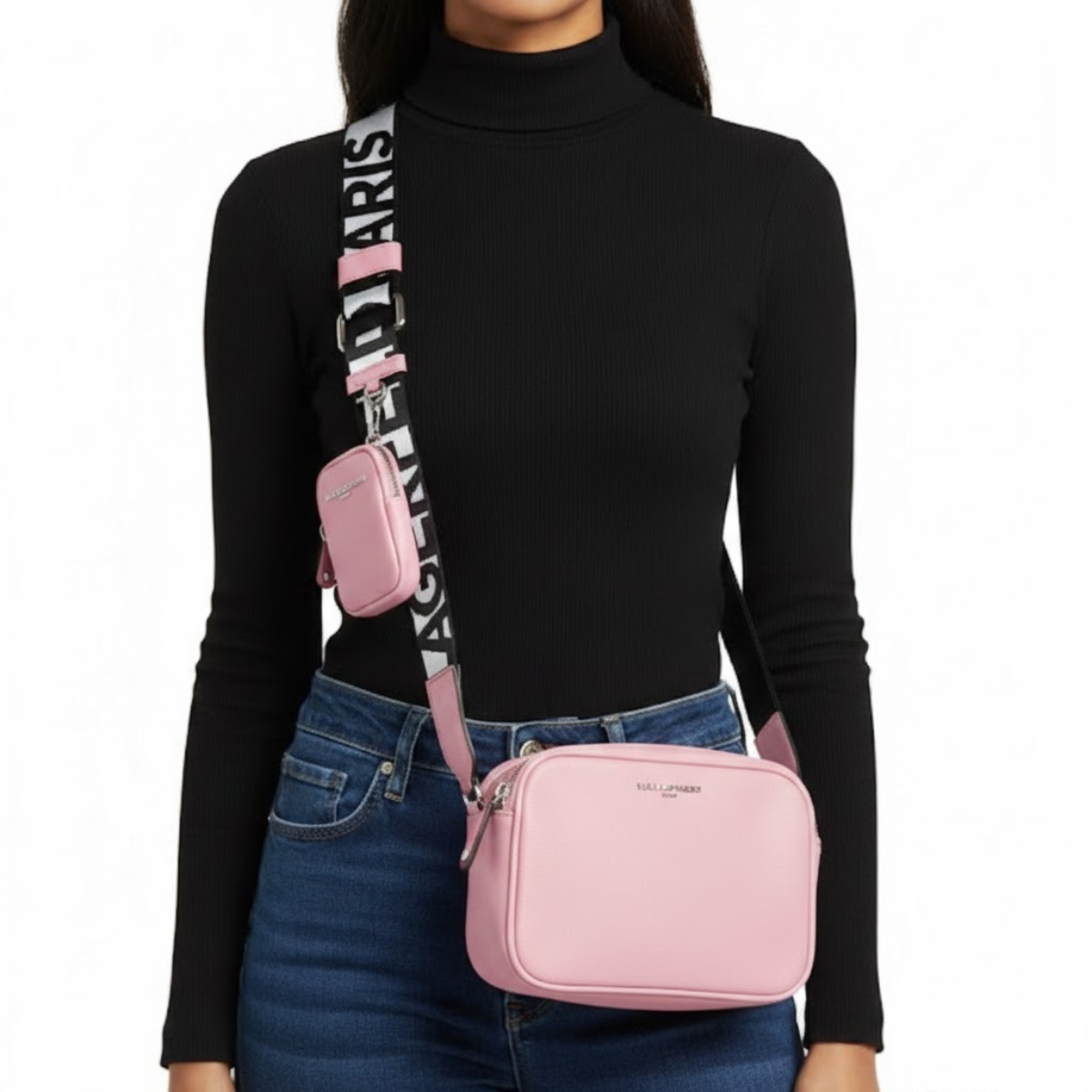 Karl Lagerfeld Paris Maybelle2 Camera Crossbody Bag Women - PNK - Pink