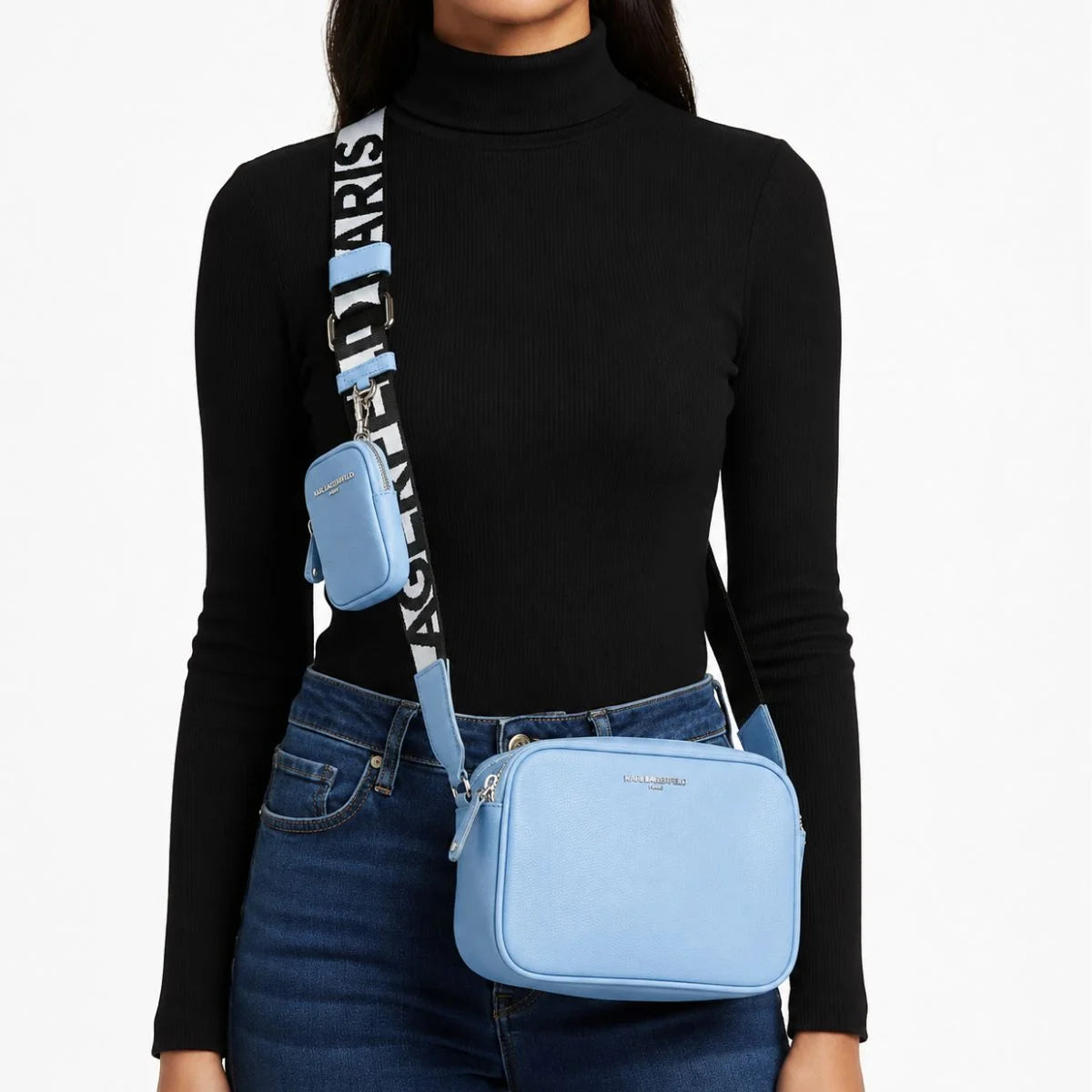 Karl Lagerfeld Paris Maybelle2 Camera Crossbody Bag Women - SKY - SKY