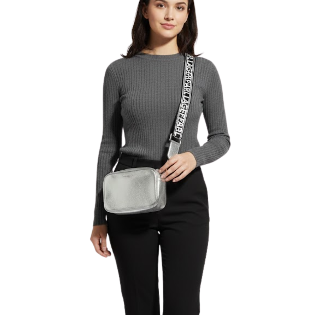 Karl Lagerfeld Paris Maybelle2 Camera Crossbody Bag Women - SLV - Silver